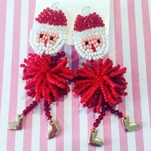 NWT Santa Christmas Holiday Statement Earrings
